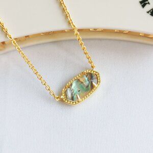 Kendra Scott Elisa Gold Abalone Shell Necklace